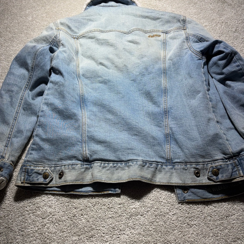 Chubbies Sherpa‎ Lined Denim Trucker Jean Jacket Size Small - Picture 7 of 9